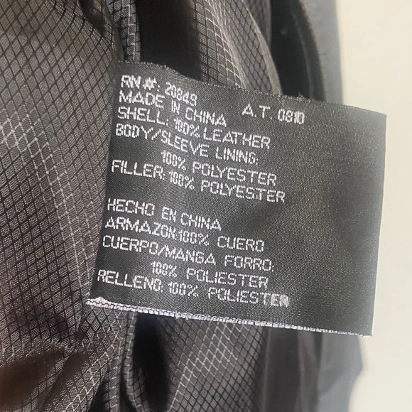 Classic Black Leather Zip Jacket - Picture 5 of 6